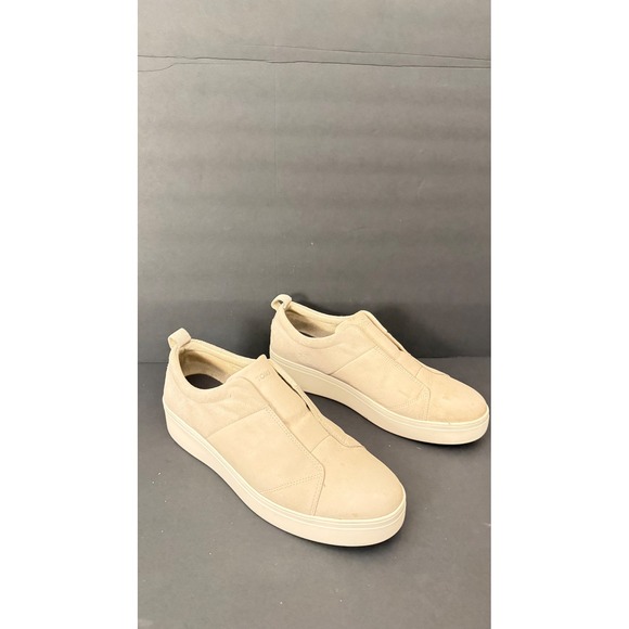 TOMS Men's Beige Leather Slip On Casual Comfort Sneakers Shoes - Picture 4 of 8